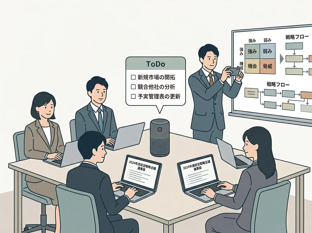 会議にAIを使う。準備から議事録まで