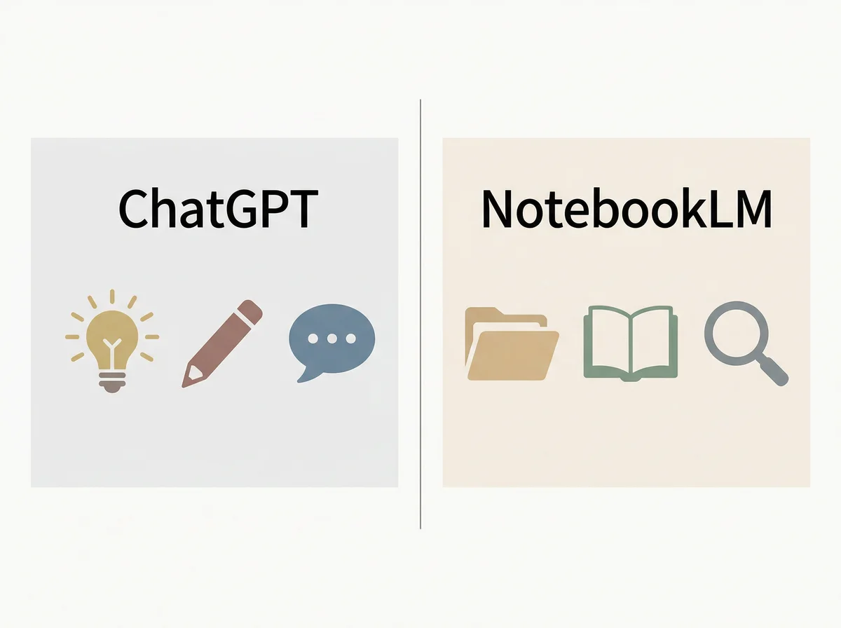 ChatGPTとNotebookLMは何が違う？できることと使い分けをやさしく解説
